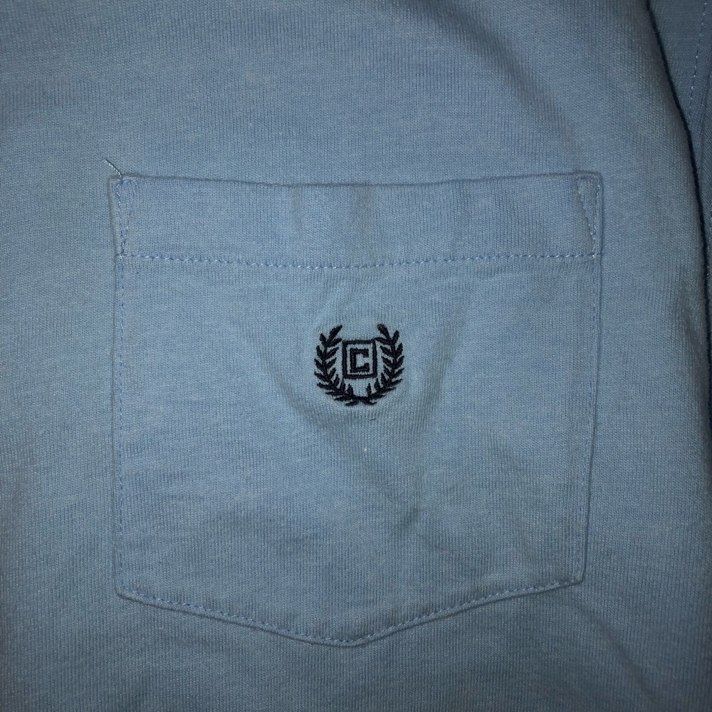 Chaps Baby Blue short sleeve Tee with front pocket